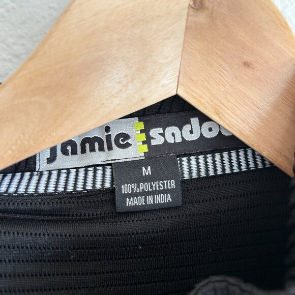 Jamie Sadock Golf Jacket M Black Ribbed Full Zip Lightweight Active - Picture 7 of 8
